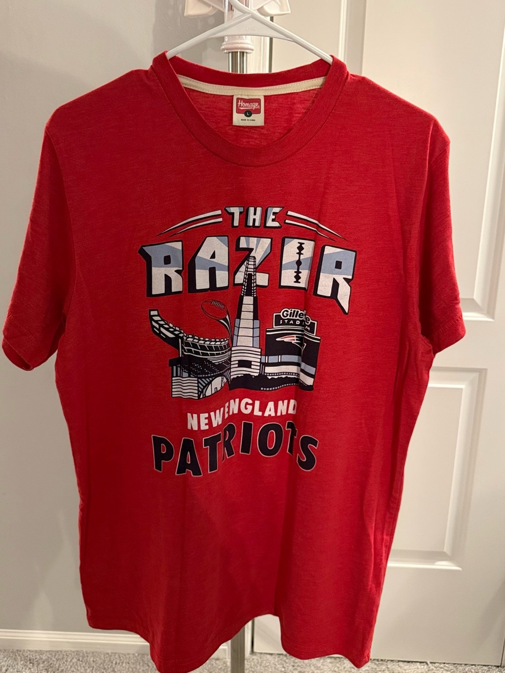 Homage New England Patriots Red Graphic Tee